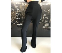 Elisabetta Franchi Pantalone a palazzo color nero taglia 40/44