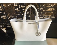 ARMANI JEANS BORSA A MANO COLORE BIANCO LOG IN OTTONE TASCA INTERNA MISURA 40x45