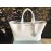 ARMANI JEANS BORSA A MANO COLORE BIANCO LOG IN OTTONE TASCA INTERNA MISURA 40x45