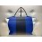 ARMANI JEANS BLUE HANDBAG SNAP CLOSURE LINING IN FABRIC INTERIOR WITH CENTRAL LOG DECORATION POCKET WITH BRASS STUDS SIZE 37x47