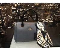 Roberto Cavalli women's handbag in dark blue real leather brass logo internal pocket zip closure size 30x36