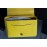Roberto Cavalli borsa a mano più tracolla 110 cm in vera pelle, colore giallo, chiusura a scatto, fodera in tessuto interna con tasca, log centrale con borche in ottone 32x34