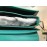 Roberto Cavalli borsa a mano in vera pelle colore verde e bianco log in ottone chiusura a zip misura 29x35