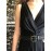 Abito donna Elisabetta franchi colore nero scollo V con cintura intrecciata, misura 42 / 44 Abito donna Elisabetta franchi colore nero scollo V con cintura intrecciata, misura 42 / 44