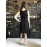 Abito donna Elisabetta franchi colore nero scollo V con cintura intrecciata, misura 42 / 44 Abito donna Elisabetta franchi colore nero scollo V con cintura intrecciata, misura 42 / 44