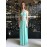 Elisabetta Franchi Abito lungo colore verde molto elegante , con taglio lungo . body con inserti in paillettes trasparente misura 40 Elisabetta Franchi Abito lungo colore verde molto elegante , con taglio lungo . body con inserti in paillettes trasparente misura 40