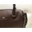 Elisabetta Franchi borsa a mano colore marrone in chiusura a zip decorazione con  log , in ottone ,fodera in tessuto con tasca interna, misura 28x35