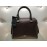 Elisabetta Franchi borsa a mano colore marrone in chiusura a zip decorazione con  log , in ottone ,fodera in tessuto con tasca interna, misura 28x35