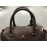 Elisabetta Franchi borsa a mano colore marrone in chiusura a zip decorazione con  log , in ottone ,fodera in tessuto con tasca interna, misura 28x35