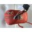 Elisabetta Franchi borsa a tracolla colore rosso , chiusura zip a 2 scomparti , e log tracolla a  , 110 cm fodera in tessuto con tasca interna, misura 22x16