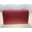 Elisabetta Franchi borsa pochette, colore rosso , decorazione log , tre scomparti. Fodera in tessuto con tasca interna, misura  35x20