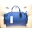 Elisabetta Franchi borsa a mano colore blu chiusura a zip log fodera in tessuto interna misura 46x40