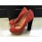 Elisabetta Franchi scarpe donna Décolleté, colore rosso e nero in vera pelle scamosciata punta aperta log su tomaia tacco 13 cm misura 35/37/38/39 Elisabetta Franchi scarpe donna Décolleté, colore rosso e nero in vera pelle scamosciata punta aperta log su tomaia tacco 13 cm misura 35/37/38/39