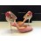 Elisabetta Franchi scarpe Décolleté  colore rosa in vera pelle  scamosciata tacco 10.5 Cm log su a fiore su tomaia in ottone rosso misura 40