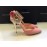Elisabetta Franchi scarpe Décolleté  colore rosa in vera pelle  scamosciata tacco 10.5 Cm log su a fiore su tomaia in ottone rosso misura 40