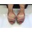Elisabetta Franchi sandali a plateau colore rosa è beige in vera pelle scamosciata tacco 15 cm  chiusura a fibbia misura 40
