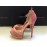 Elisabetta Franchi sandali a plateau colore rosa è beige in vera pelle scamosciata tacco 15 cm  chiusura a fibbia misura 40