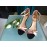 Elisabetta Franchi sandali in vera pelle scamosciata colore rosa e beige tacco 9 cm ricoperto in pelle decorazione a fiocco su tomaia allacciatura a fibbia suola in vero cuoio misura 40 Elisabetta Franchi sandali in vera pelle scamosciata colore rosa e beige tacco 9 cm ricoperto in pelle decorazione a fiocco su tomaia allacciatura a fibbia suola in vero cuoio misura 40