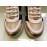 Elisabetta Franchi sneakers colore bianco nero e oro e log su tomaia punta rotonda, tomaia a treccia misura 40