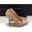 Elisabetta Franchi scarpe Décolleté donna colore beige in vero camoscio  tacco 12 cm Misura 39