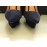 Elisabetta Franchi scarpe  Décolleté colore blu in vera pelle scamosciata e tacco 13,cm log su tomaia in ottone misura 39