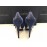 Elisabetta Franchi scarpe  Décolleté colore blu in vera pelle scamosciata e tacco 13,cm log su tomaia in ottone misura 39