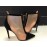 Elisabetta Franchi décolleté  in vera pelle  scamosciata colore nero retina bianca su tomaia . Chiusura a allacciatura tacco 11 suola in vero cuoio misura 37,5