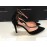 Elisabetta Franchi décolleté colore nero in vera pelle scamosciata disegno stella in cristallo su tacco 10 cm suola in cuoio Elisabetta Franchi décolleté colore nero in vera pelle scamosciata disegno stella in cristallo su tacco 10 cm suola in cuoio
