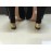 Elisabetta Franchi décolleté colore nero   E bianco in vera pelle l scamosciata log su tacco 10 cm suola in cuoio
