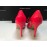 Elisabetta Franchi décolleté colore rosso in vera pelle log e retina su tomaia tacco 10 cm suola in cuoio Elisabetta Franchi décolleté colore rosso in vera pelle log e retina su tomaia tacco 10 cm suola in cuoio