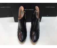 Elisabetta Franchi black ankle boots with zip closure, 12 cm heel, size 36