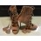 Elisabetta Franchi sandali in vera pelle scamosciata colore marrone tomaia allacciata taco 11 cm misura suola in vero cuoio 36 Elisabetta Franchi sandali in vera pelle scamosciata colore marrone tomaia allacciata taco 11 cm misura suola in vero cuoio 36