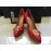 Love Moschino women's shoes decolleté red log on upper heel 12 cm piece size 40