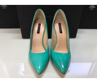 Patrizia Pepe decollete shoes color green in real leather heel 10 cm sole in real leather size 37/38/39/40