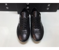 Richmond men's sneakers in genuine black leather, log on upper, laced closure, rubber sole size 40,43,44.