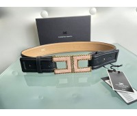 Elisabetta Franchi belt in black eco-leather with brand logo, gold colour, size M