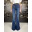 Elisabetta franchi Pantalone jeans blu denim, a zampa cinque tasche tg 25/26//27/28