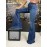 Elisabetta franchi Pantalone jeans blu denim, a zampa cinque tasche tg 25/26//27/28