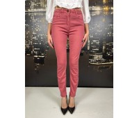 Elisabetta franchi skinny jeans trousers with glitter print in pomegranate red size 25 26 27