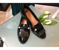 Elisabetta Franchi low heel brogues shoes in shiny black size 39