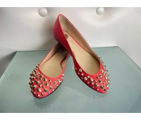 Elisabetta franchi red ballerina shoes with studs size 36