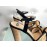 ELISABETTA FRANCHI Sandalo plateau in rafia colore beige e nero ELISABETTA FRANCHI Sandalo plateau in rafia colore beige e nero