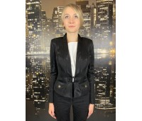 Elisabetta Franchi black jacket with long sleeves and two pockets, size 42