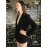 Elisabetta Franchi giacca colore nero rifinta con due bottone logo brand e catane gold tg 46 Elisabetta Franchi giacca colore nero rifinta con due bottone logo brand e catane gold tg 46