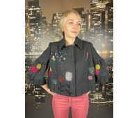 Elisabetta Franchi Giacca con paillettes e perline colore fantasia multicolore tg 40