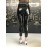 Elisabetta Franchi pantalone nero similpelle e paillettes taglia 40/42 Elisabetta Franchi pantalone nero similpelle e paillettes taglia 40/42