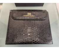 Elisabetta Franchi porta tablet colore nero con logo brand colore oro misura 20x25 cm