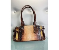 Handbag in genuine Python reptile leather