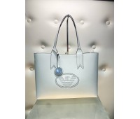 EMPORIO ARMANI BORSA A MANO COLORE BIANCO LOG CENTRALE IN OTTONE PIU DECORAZIONE MISURA 35x53