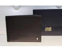 Roberto Cavalli men's wallet, in genuine, brown leather,